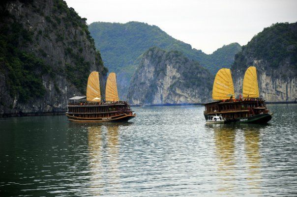 Junk Boats in Halong Bay Helen in Wonderlust