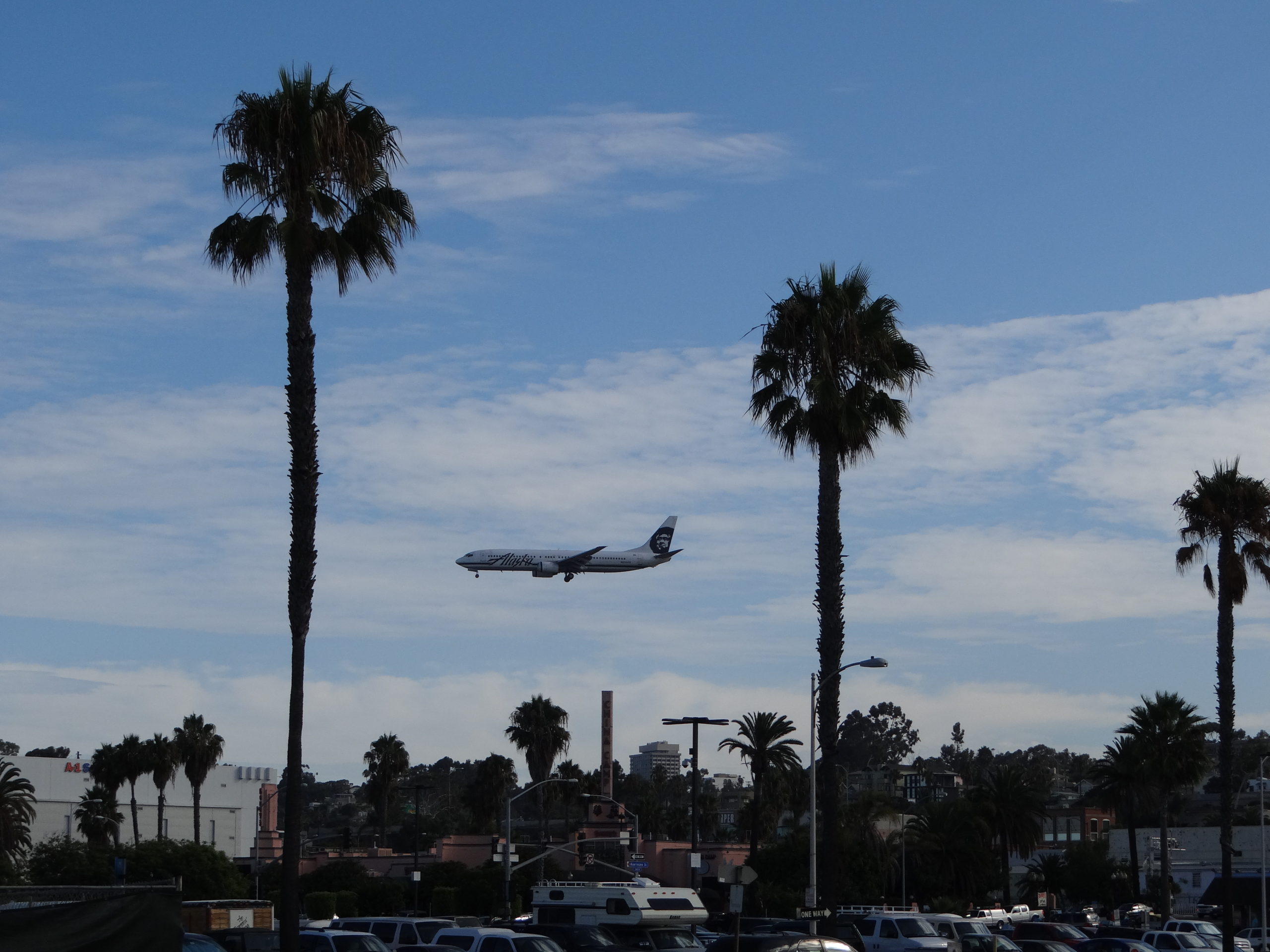 Plane landing in San Diego Helen in Wonderlust