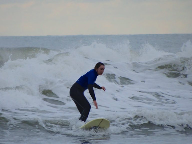 Surfing in Croyde Bay, North Devon