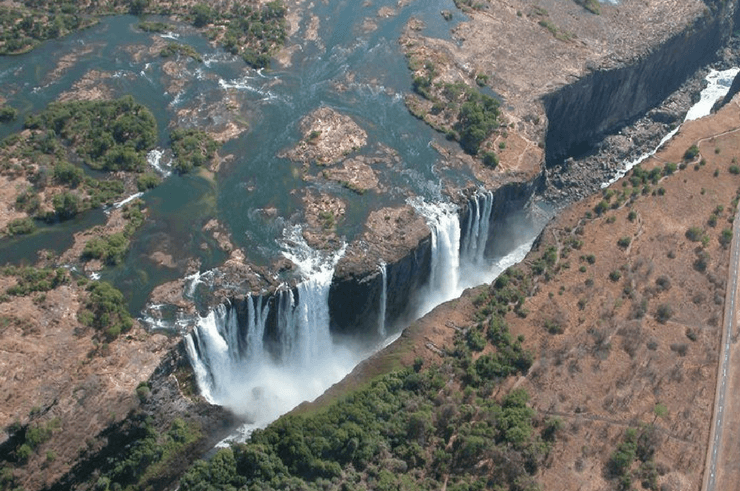 Aerial View of Victoria Falls