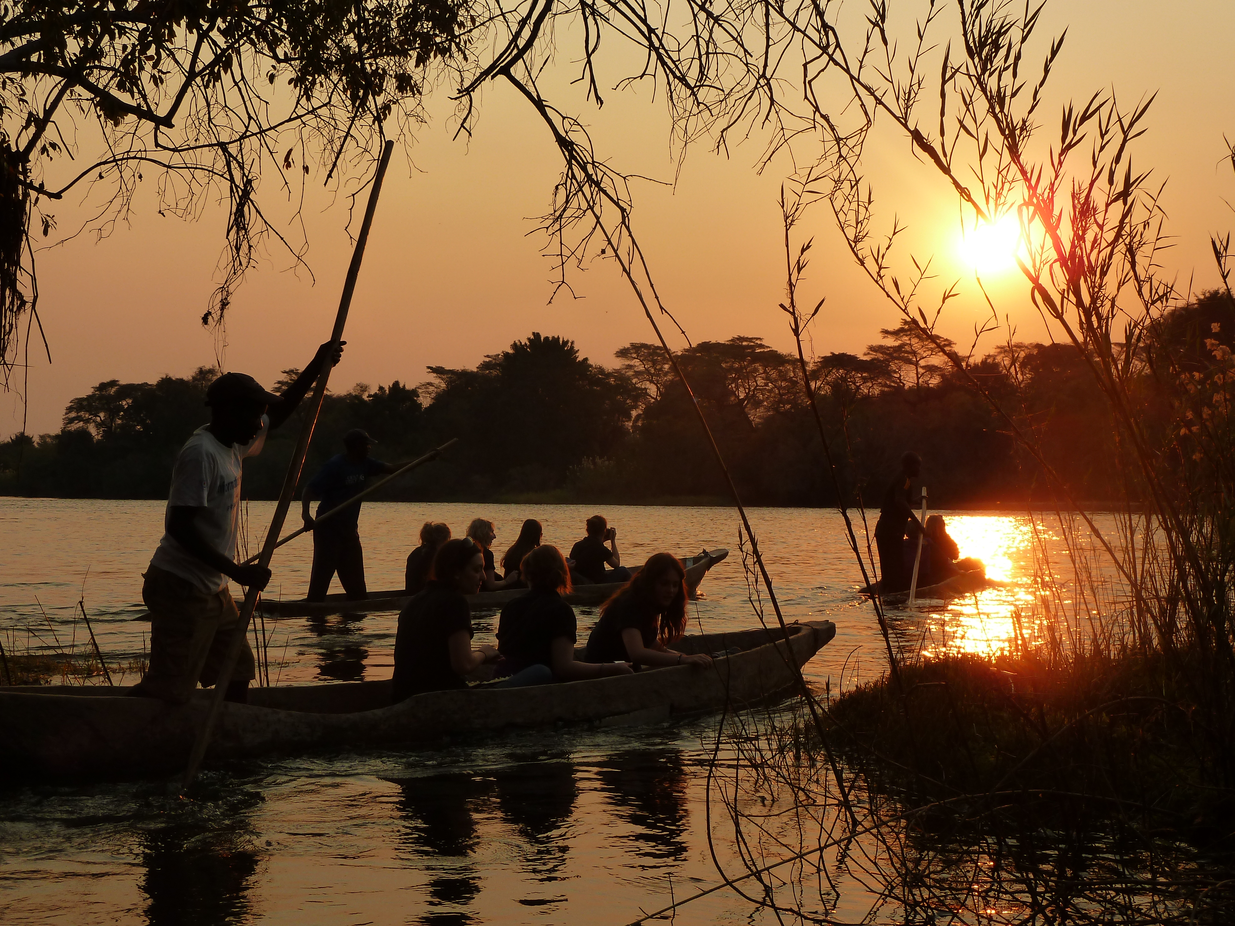 The Beginner's Guide to Backpacking Africa - Sunset Mokoro Ride on the Zambezi River