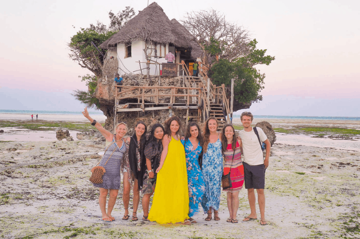 The Rock Zanzibar at Low Tide