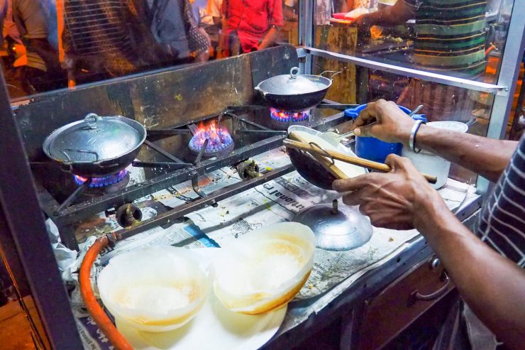 Egg hoppers in Sri Lanka.