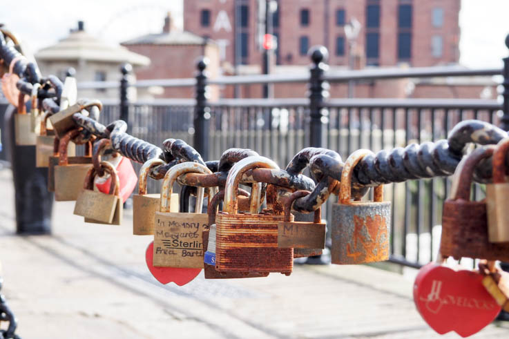 Love Locks at the Albert Dock Liverpool
