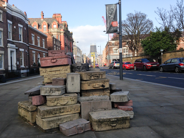Suitcases Sculpture Liverpool