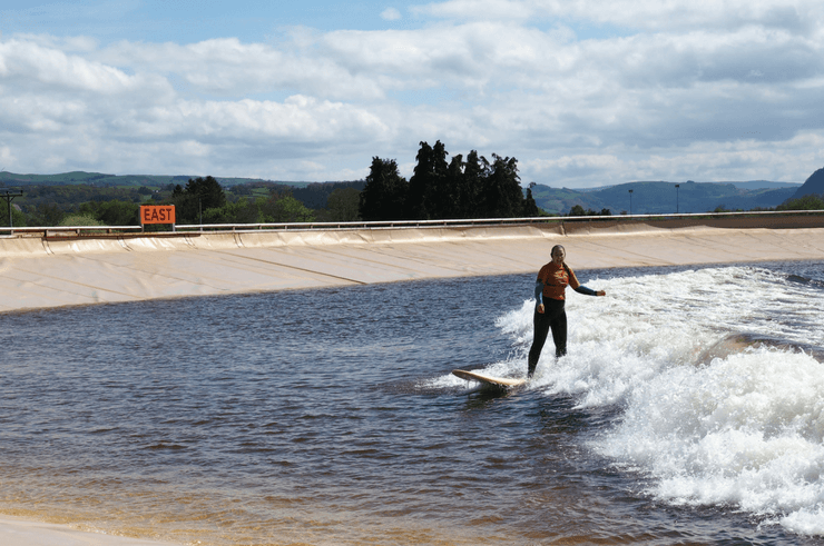 Surfing at Surf Snowdonia