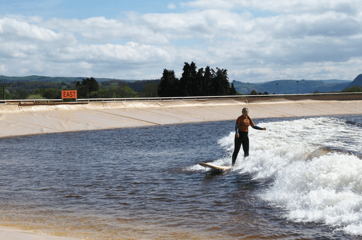 Surfing at Adventure Parc Snowdonia