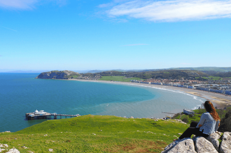 View over Llandudno from the top of the Great Orme