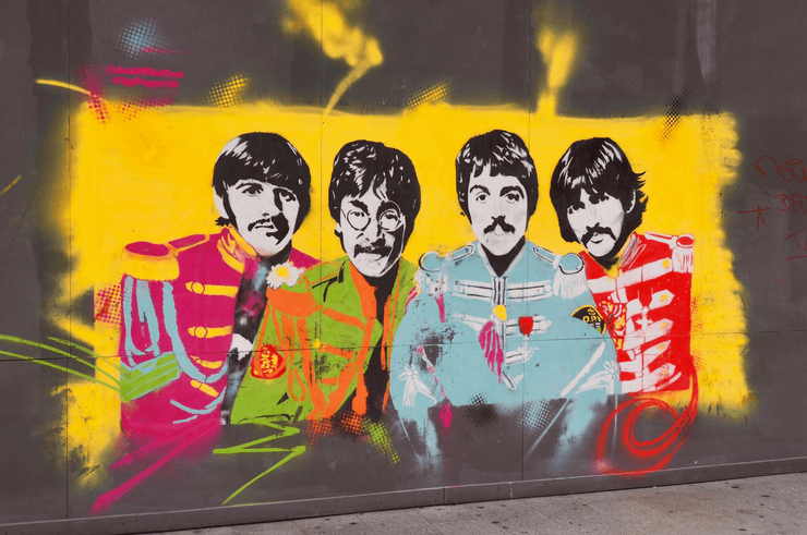 The Beatles Street Art Mural in Liverpool