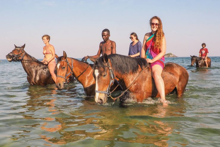 Horse riding on Kande Beach at the Kande Horse.