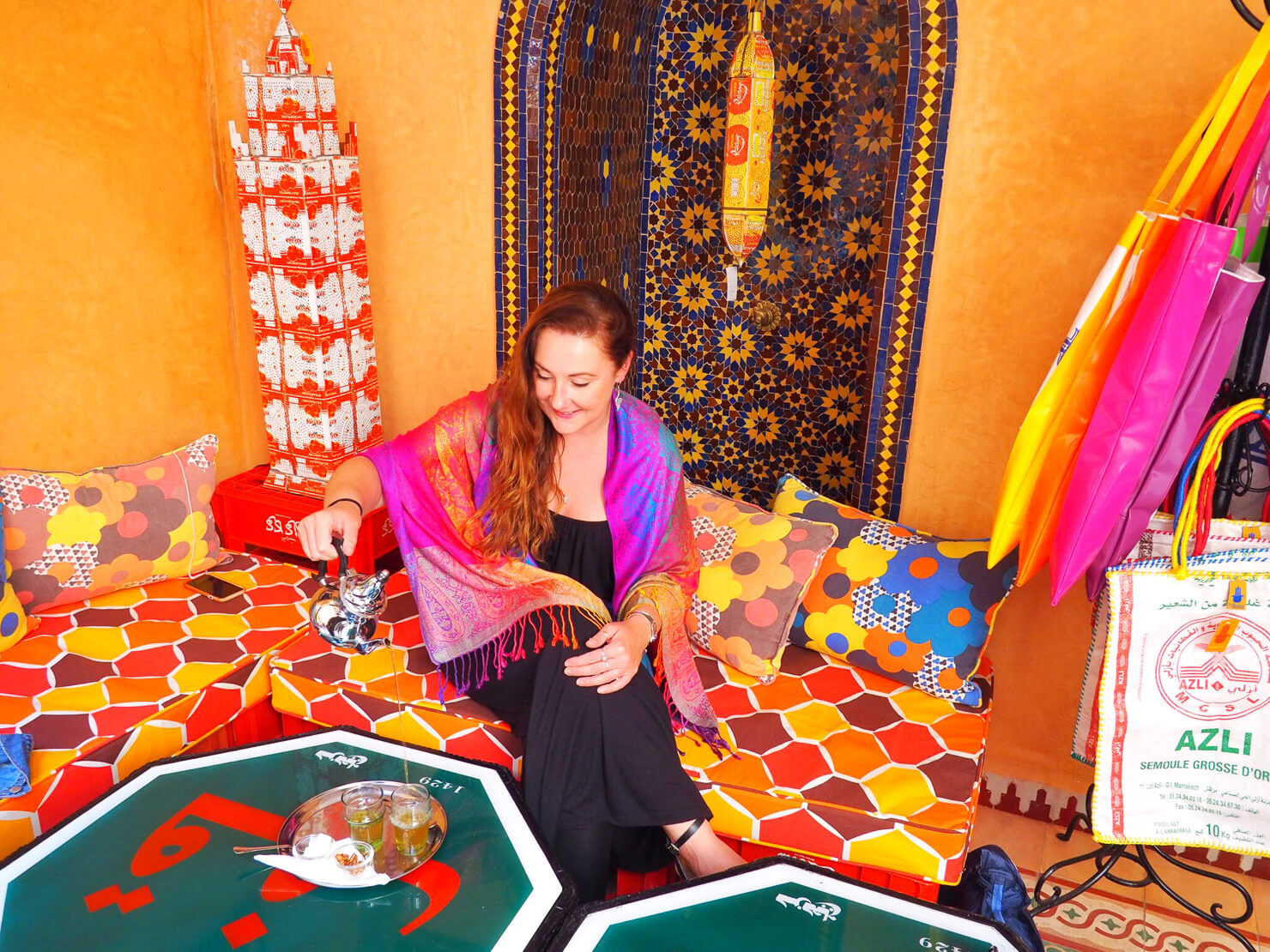 Moroccan mint tea at Riad Yima in Marrakech