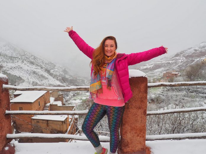 Snow in the Atlas Mountains, Morocco