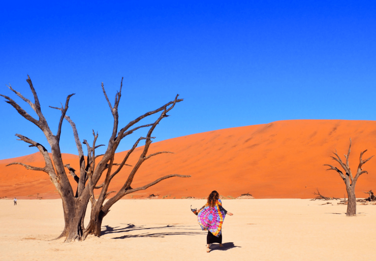Helen in Wonderlust in Deadvlei Namibia