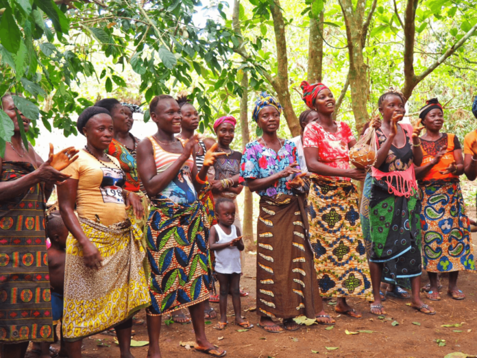 Tribal dancing in Sierra Leone.