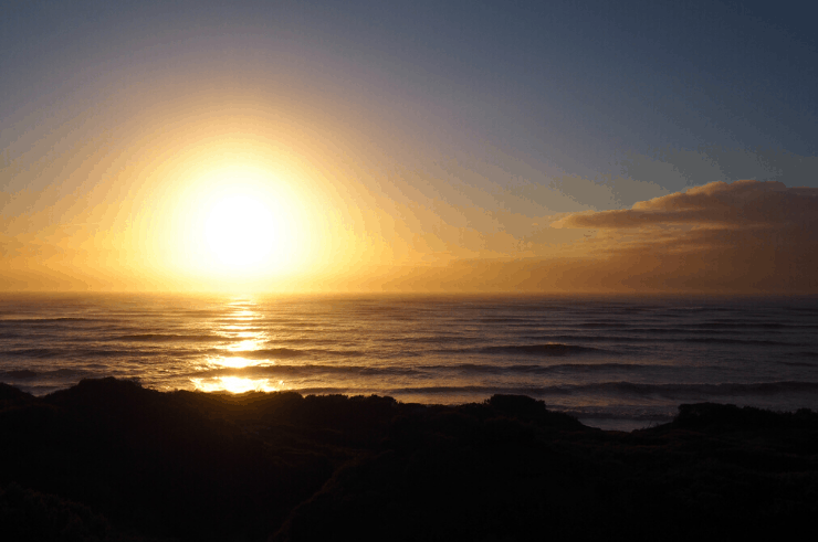 Sunrise in Jeffrey's Bay, South Africa