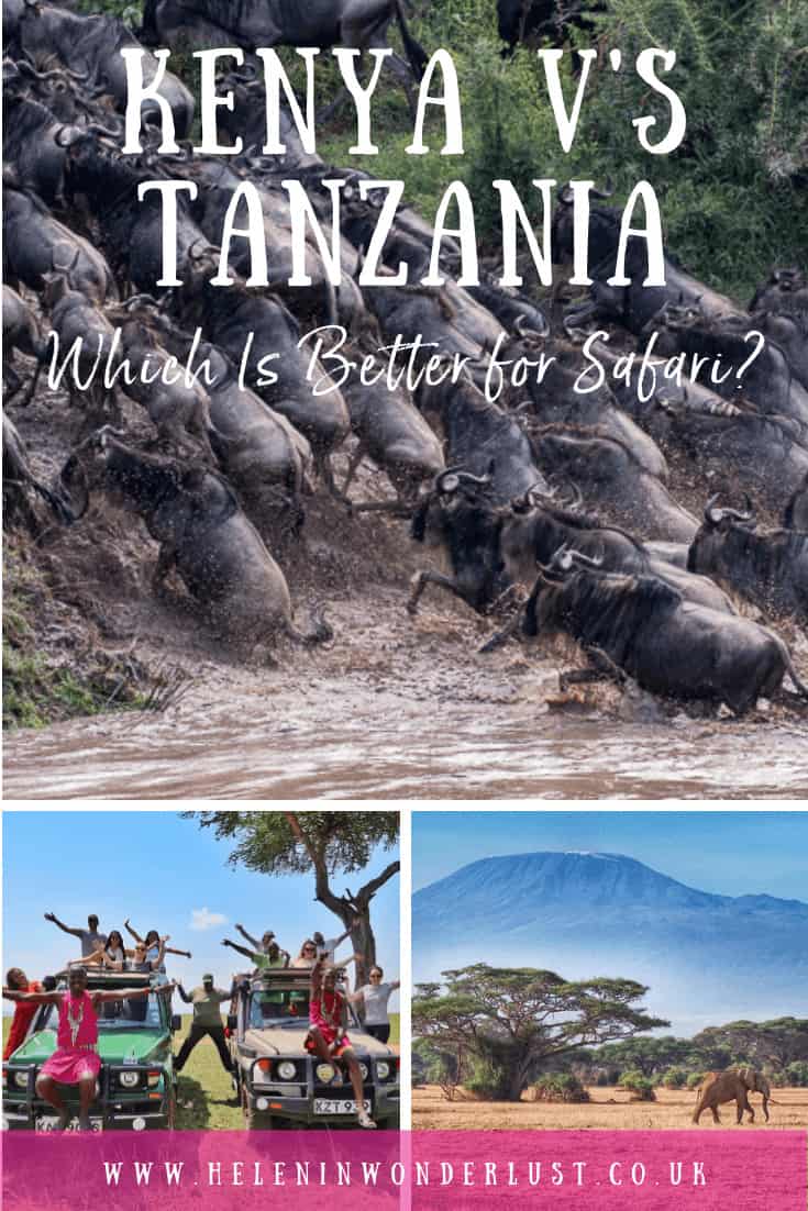 Kenya vs Tanzania - Which is better for safari? Looking at when to go, wildlife, the wildebeest migration, costs and what else the countries have to offer.