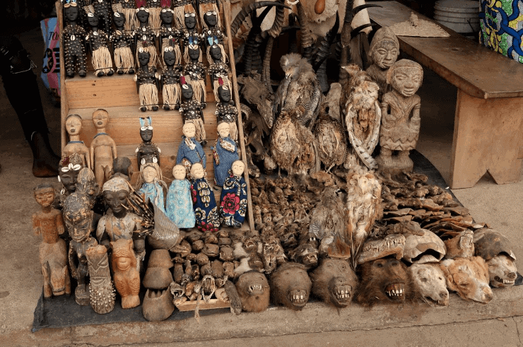 Voodoo Dolls at a Fetish Market, Benin, West Africa