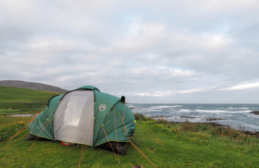 Camping in Barra, Scotland