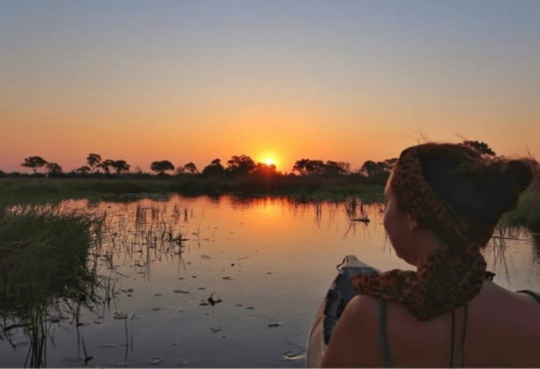 Sunset Mokoro Ride Okavango Delta - Botswana