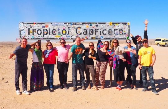 Group at the Tropic of Capricorn, Namibia