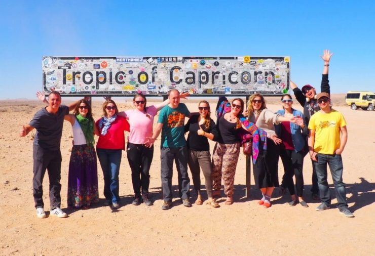 Group at the Tropic of Capricorn, Namibia
