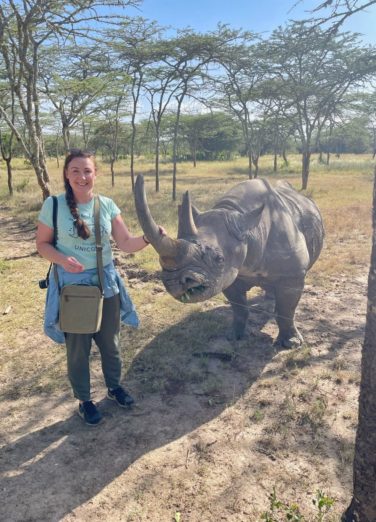 Meeting Baraka the blind black rhino in Ol Pejeta Conservancy