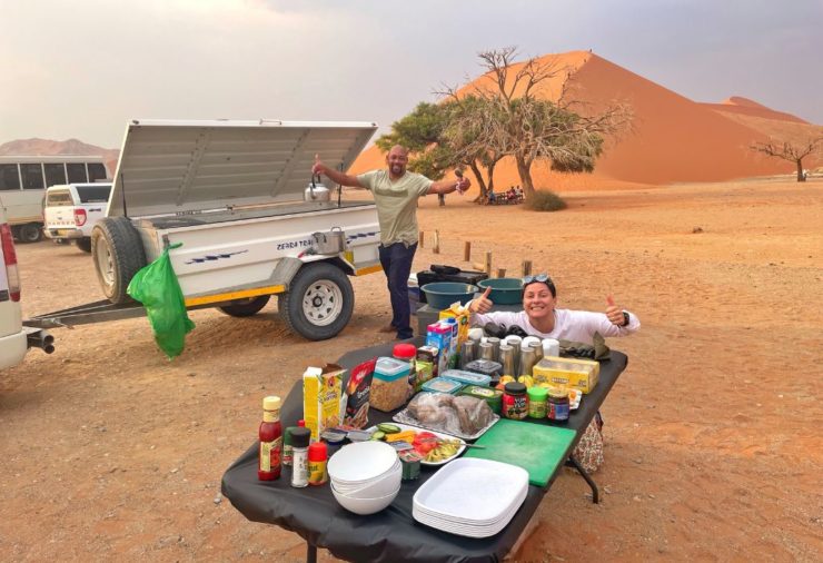 Breakfast at Dune 45, Sossusvlei, Namibia