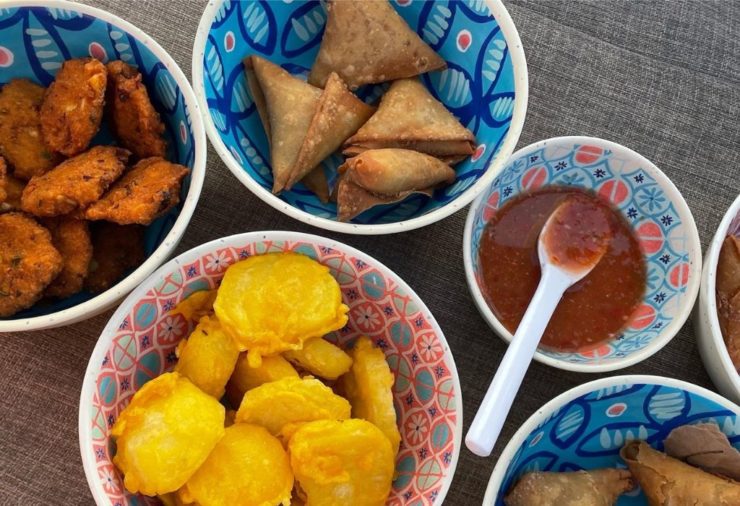 Samosas, Bhajis, Viazi Karai, Kenya