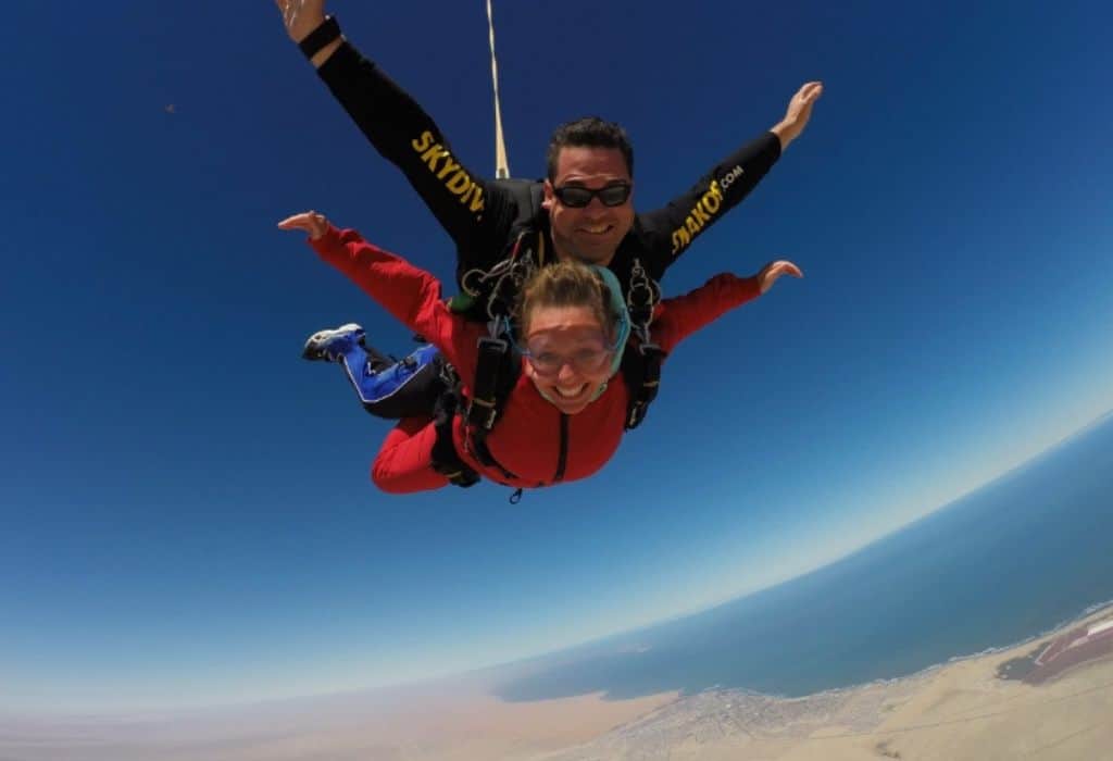 Skydiving in Swakopmund, Namibia