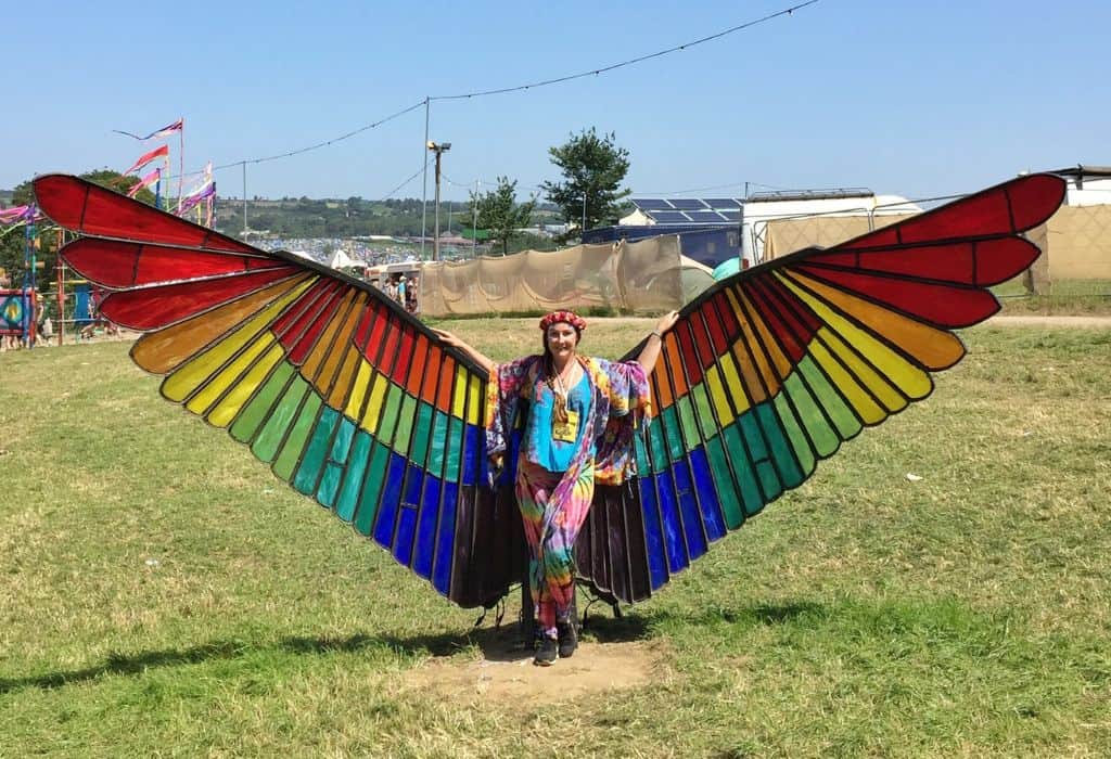 Glastonbury Rainbow Wings