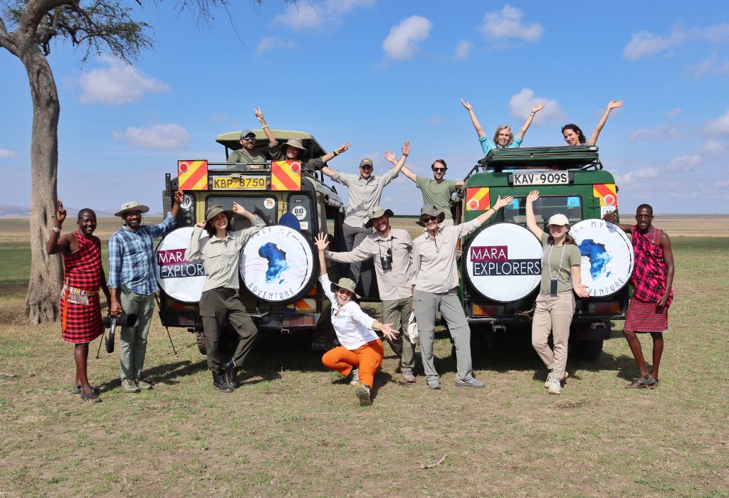 Group on safari in the Masai Mara