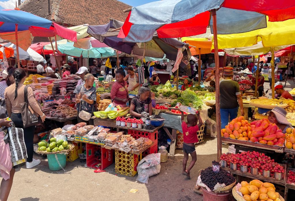 Local market in Antananarivo, Madagascar