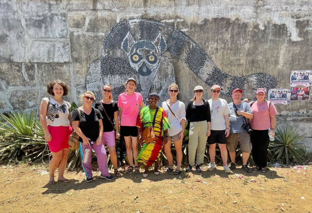 Street Art Lemur in Atsiranana Diego Suarez Madagascar